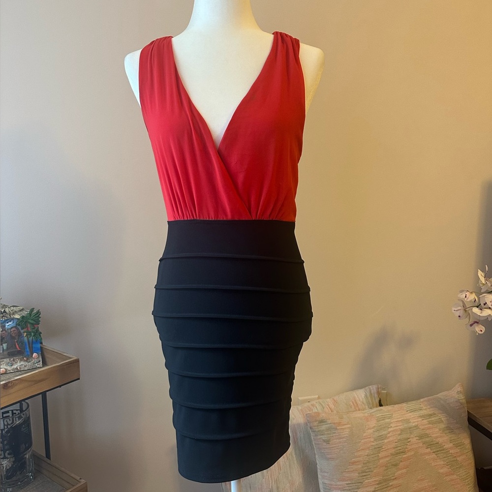 Bodycon deep v dress